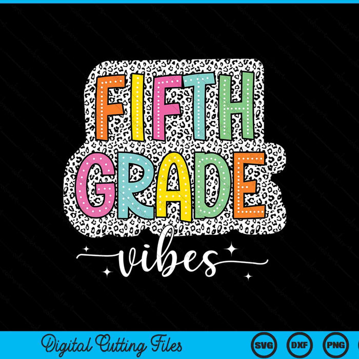 5th fifth grade vibes back to school Dalmatian dots SVG cut file
