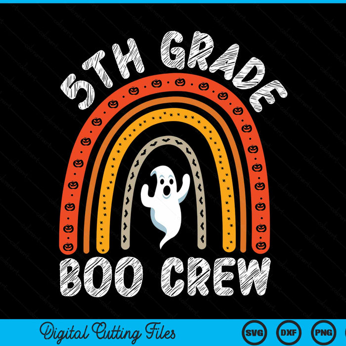 5th grade boo crew teacher student Halloween costume SVG cut file