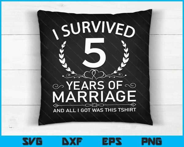 5o aniversario de boda regalos parejas 5 años SVG PNG archivos de corte digital