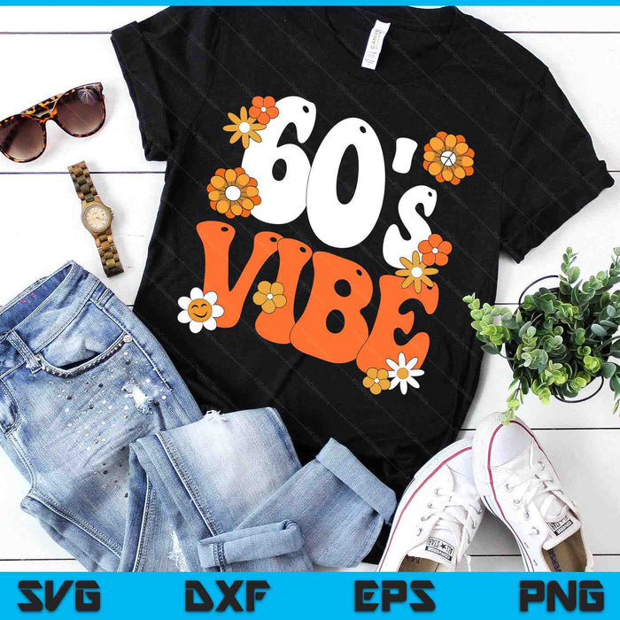 60's Vibe Costume 60s Party Outfit Groovy Hippie Peace Retro SVG PNG Digital Printable Files