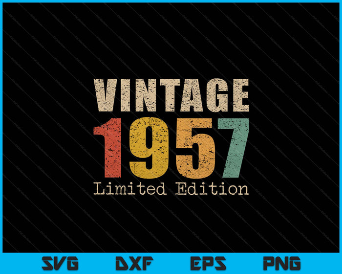 68 Year Old Gifts Vintage 1957 Limited Edition 68th Birthday SVG PNG Digital Printable Files