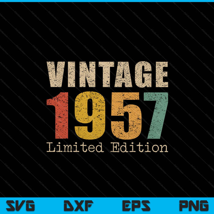 68 year old vintage 1957 limited edition 68th birthday SVG cut file