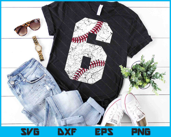 6th Birthday 2023 Baseball SVG PNG Cutting Printable Files - on a t-shirt