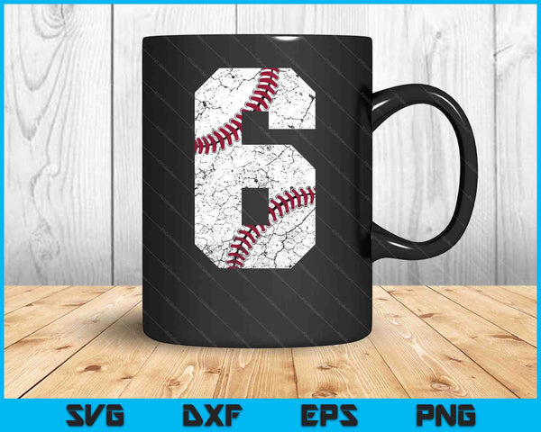 6th Birthday 2023 Baseball SVG PNG Cutting Printable Files