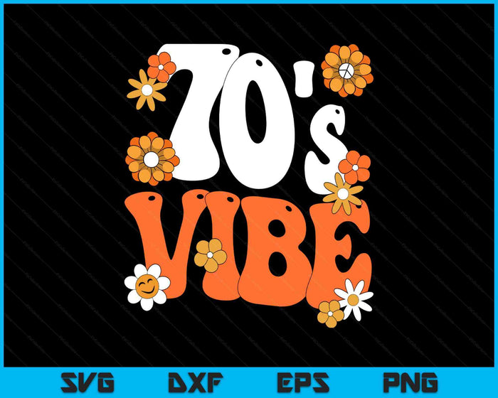 70's Vibe Costume 70s Party Outfit Groovy Hippie Peace Retro SVG PNG Digital Printable Files