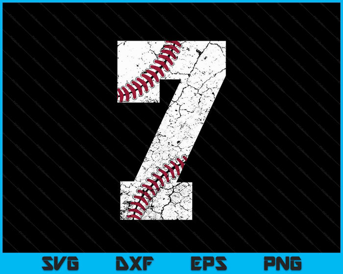 7th Birthday 2023 Baseball SVG PNG Cutting Printable Files