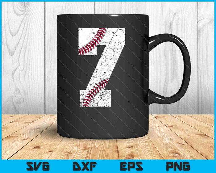 7mo cumpleaños 2023 Béisbol SVG PNG Cortar archivos imprimibles