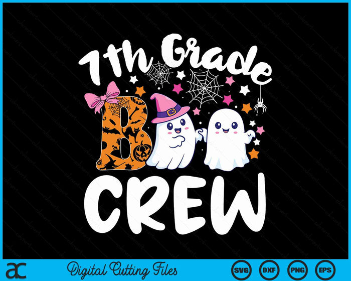 7th Grade Boo Crew Seventh Grade Halloween Costume SVG PNG Digital Cutting File