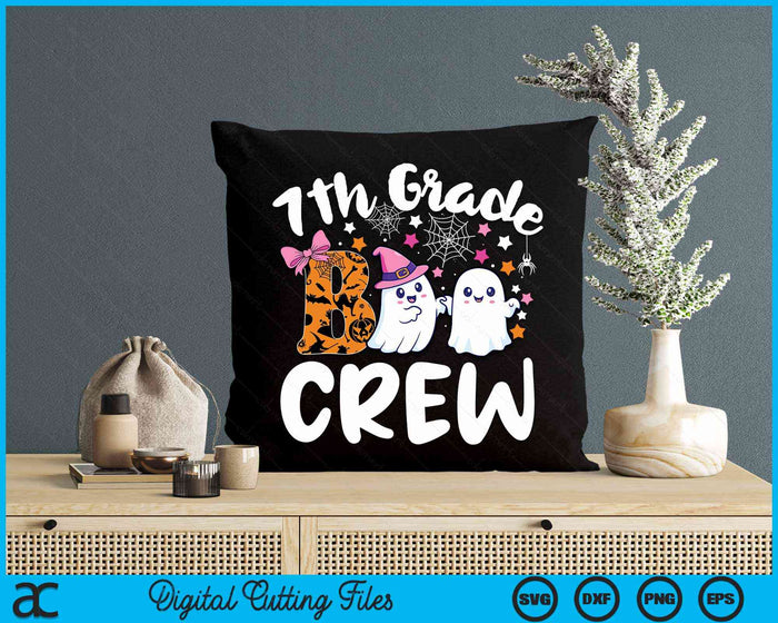 7th Grade Boo Crew Seventh Grade Halloween Costume SVG PNG Digital Cutting File