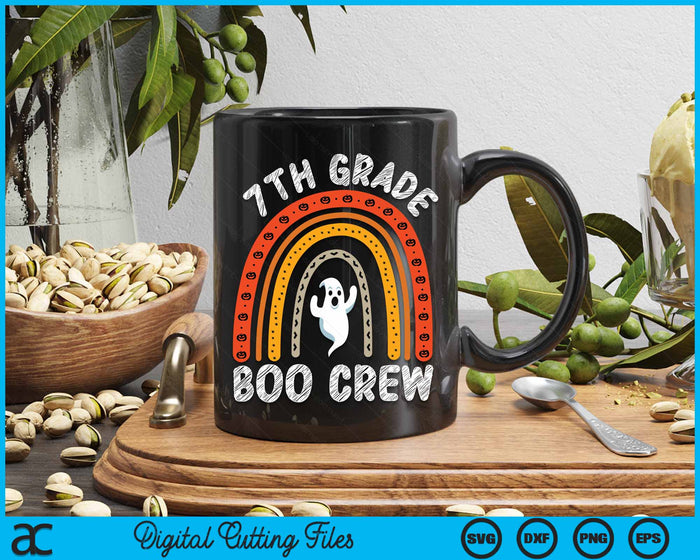 7th Grade Boo Crew Teacher Student Halloween Costume SVG PNG Digital Cutting File