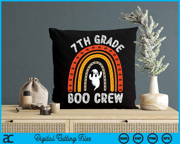 7th Grade Boo Crew Teacher Student Halloween Costume SVG PNG Digital Cutting File