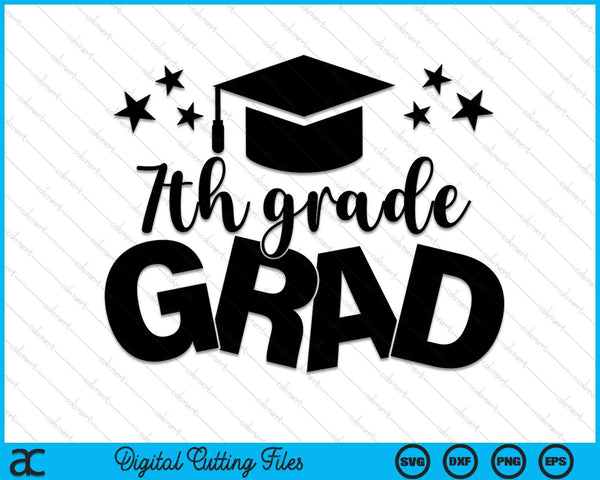 7th Grade Grad Middle School Graduation SVG PNG Digital Cutting Files