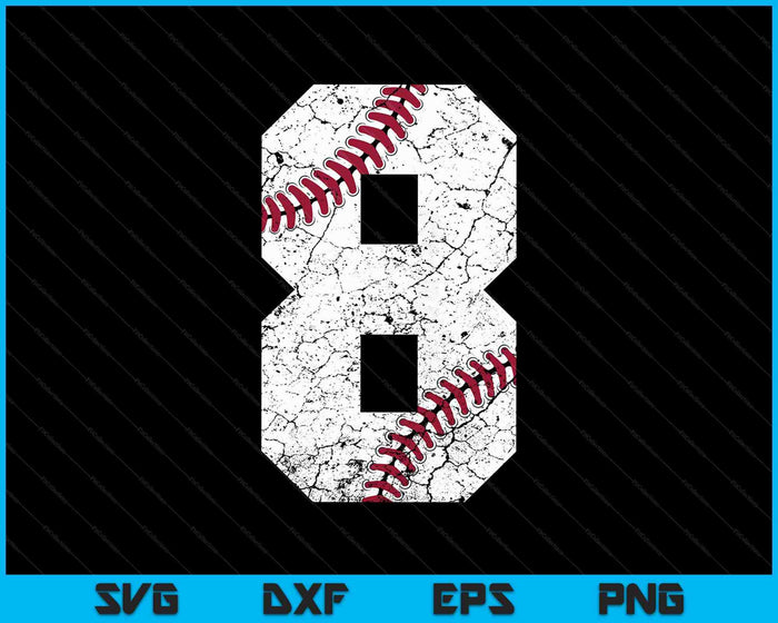 8th Birthday 2014 Baseball SVG PNG Cutting Printable Files