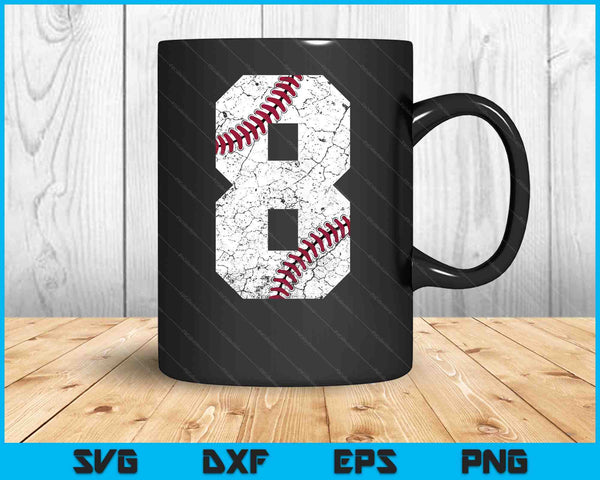 8th Birthday 2014 Baseball SVG PNG Cutting Printable Files