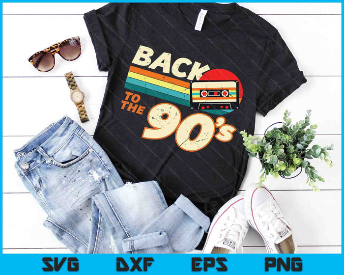Jaren '90 Outfit - Terug naar de jaren '90 Retro Party Carnaval SVG PNG Digitale Snijbestanden