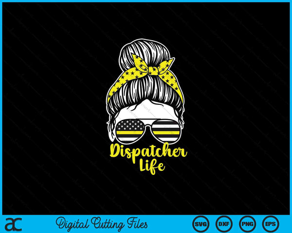 Dispatcher life female operator emergency responder SVG cut file