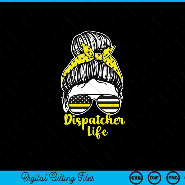 Dispatcher life female operator emergency responder SVG cut file