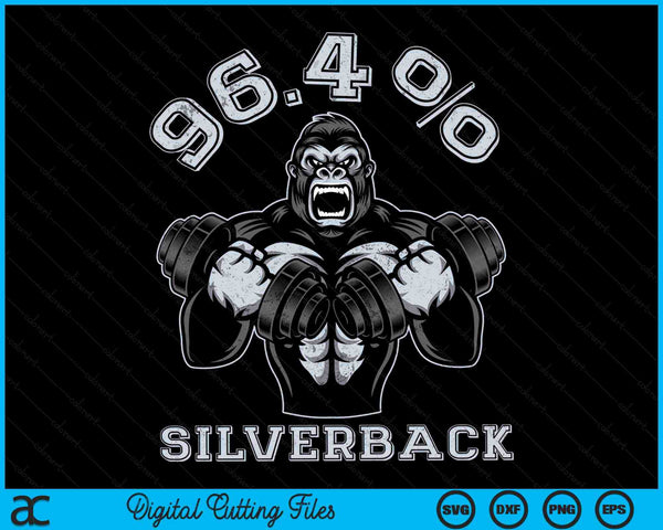 96.4% Silverback Gorilla Gym Body Building SVG PNG Digital Printable Files