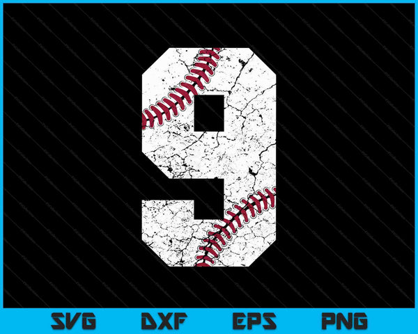 9th Birthday 2023 Baseball SVG PNG Cutting Printable Files
