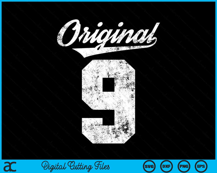 9th Birthday And Original Nine SVG PNG Digital Cutting Files