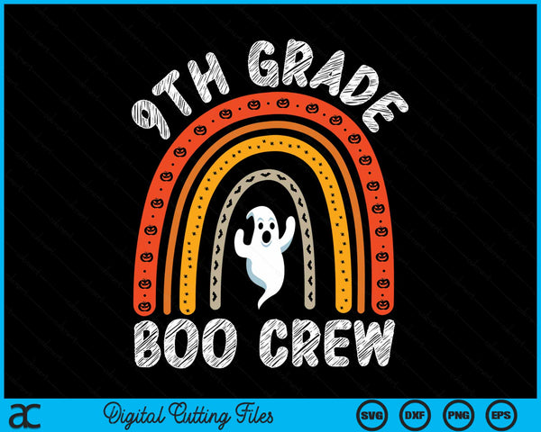 9th grade boo crew teacher student Halloween costume SVG cut file