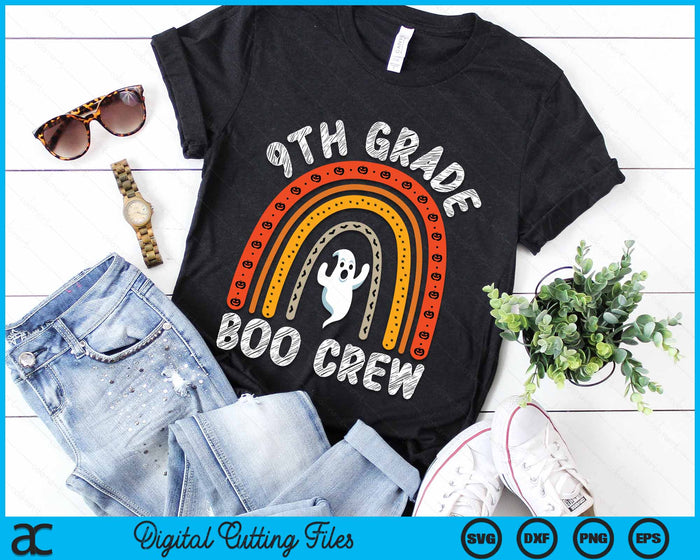 9th Grade Boo Crew Teacher Student Halloween Costume SVG PNG Digital Cutting File