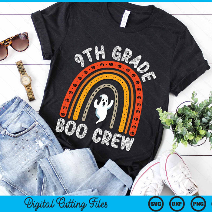 9th Grade Boo Crew Teacher Student Halloween Costume SVG PNG Digital Cutting File