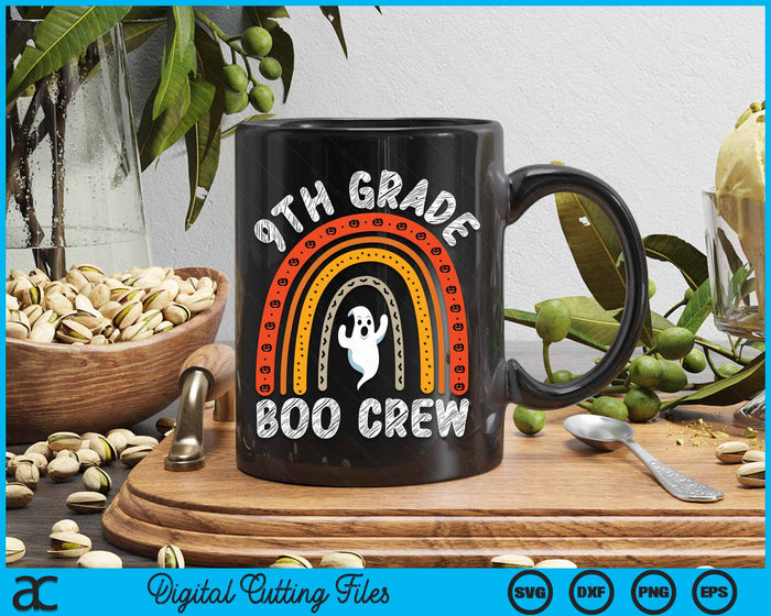 9th Grade Boo Crew Teacher Student Halloween Costume SVG PNG Digital Cutting File