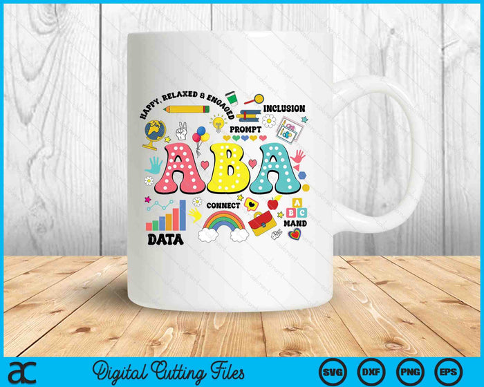 ABA Therapist Behavior Analyst Autism Therapy RBT Floral SVG PNG Digital Printable Files