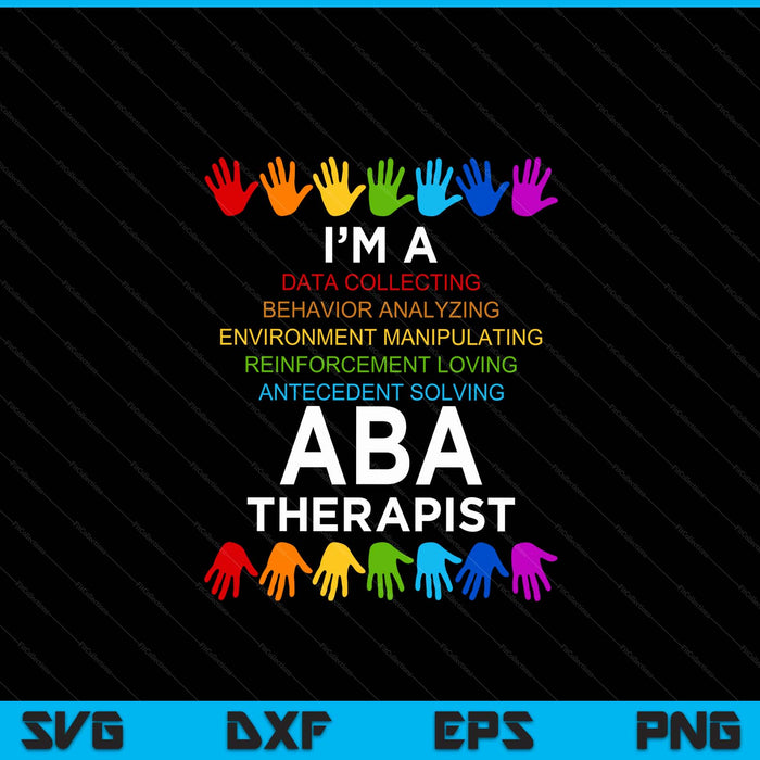 ABA therapist data behavior analyst autism therapy SVG cut file