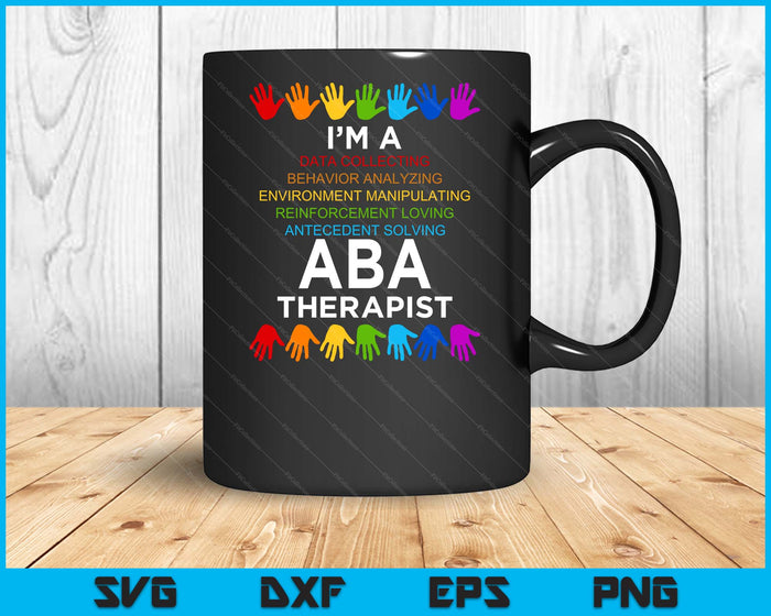 ABA Therapist Data Behavior Analyst Autism Therapy SVG PNG Digital Cutting Files