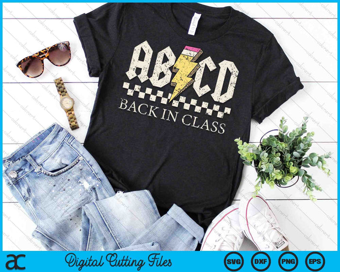 ABCD Back in Class Rock Back to School SVG PNG Digital Cutting Files