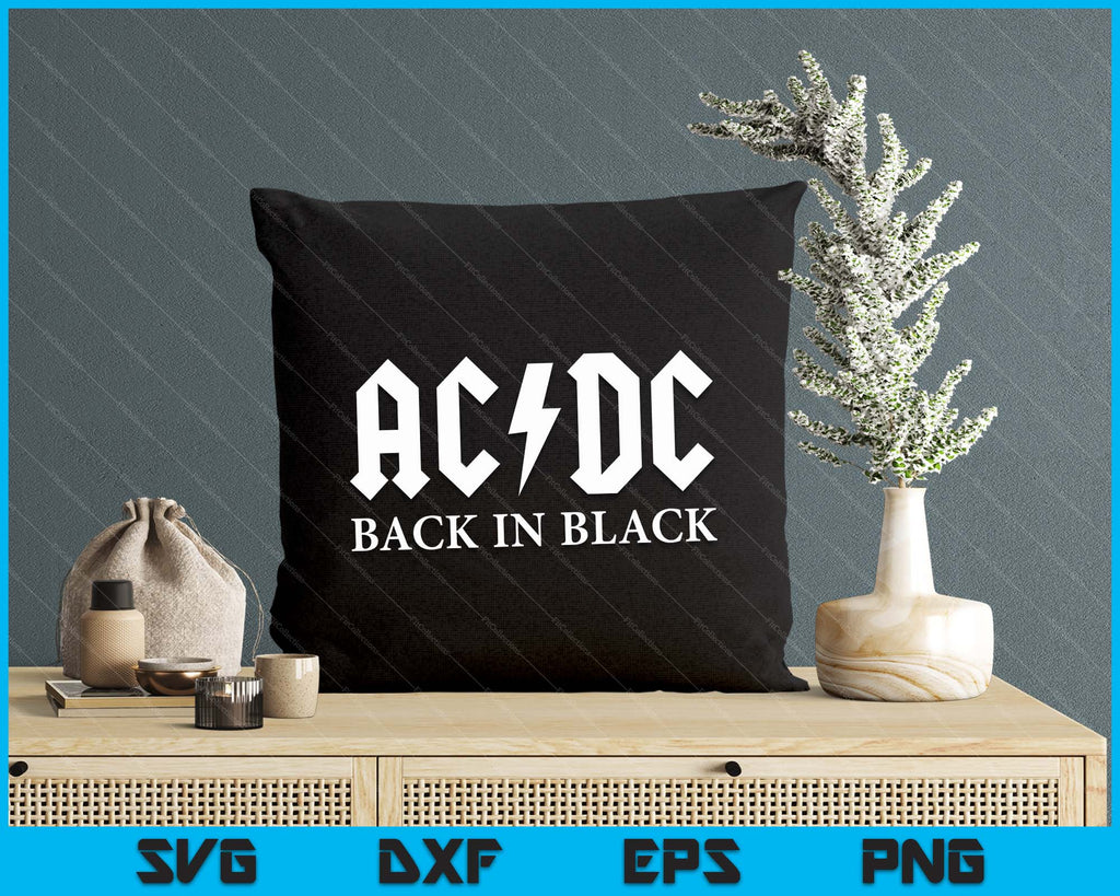 ACDC Back In Black SVG PNG Digital Cutting Files – creativeusarts