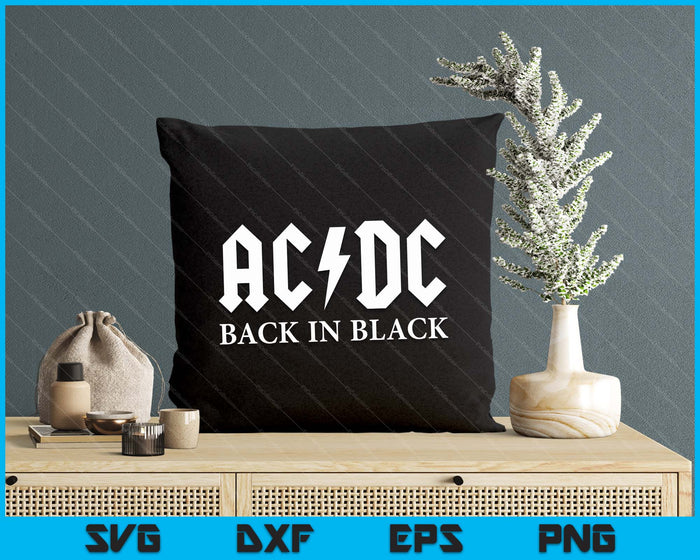 ACDC Back In Black SVG PNG Digital Cutting Files