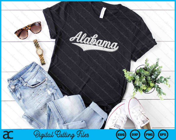 Alabama Varsity Script klassieke sport Jersey stijl SVG PNG snijden afdrukbare bestanden - on a t-shirt