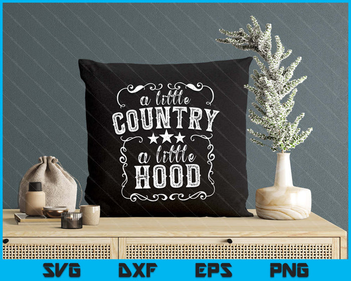A Little Bit Country A Little Bit Hood Music Concert SVG PNG Digital Printable Files
