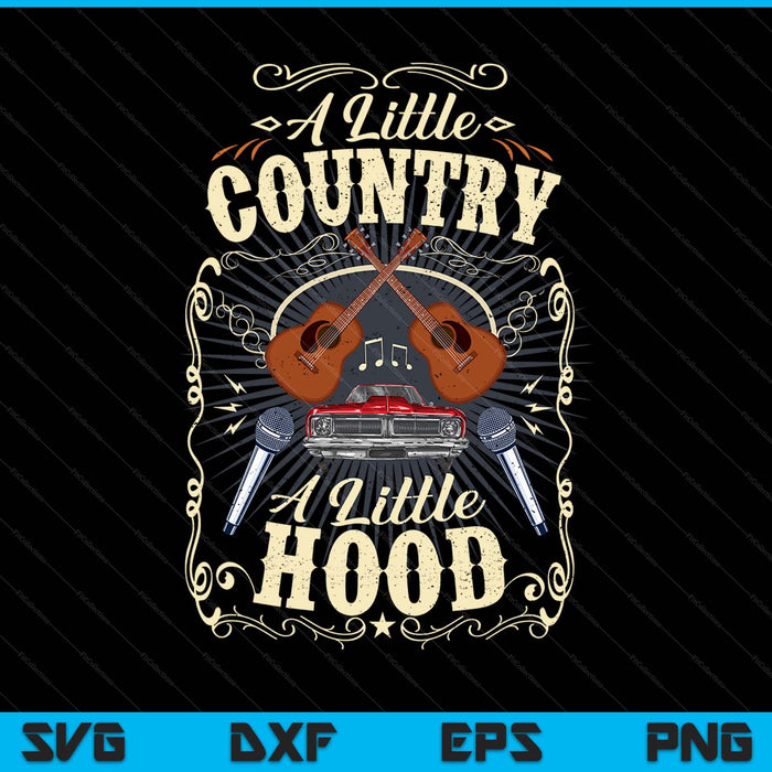 A little country hood vintage western hip hop rap SVG cut file