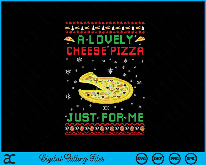 A Lovely Cheese Pizza Alone Funny Kevin X-Mas Home SVG PNG Digital Printable Files