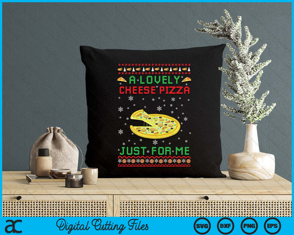 A Lovely Cheese Pizza Alone Funny Kevin X-Mas Home SVG PNG Digital Printable Files