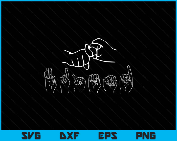 ASL Friend Cute ASL Themed Gift Sign Language Pride SVG PNG Digital Printable Files