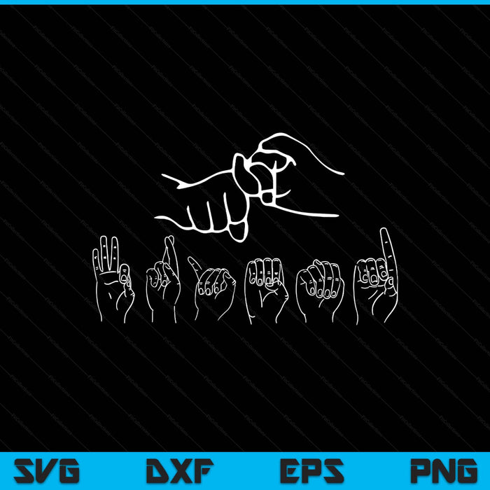 ASL friend cute ASL themed sign language pride SVG cut file
