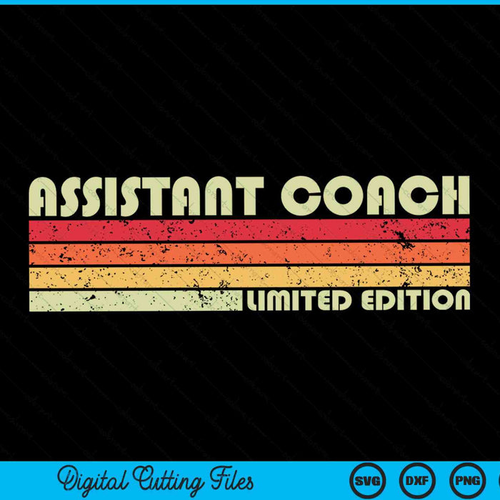 ASSISTANT COACH Funny Job Title Profession Birthday Worker SVG PNG Cutting Printable Files