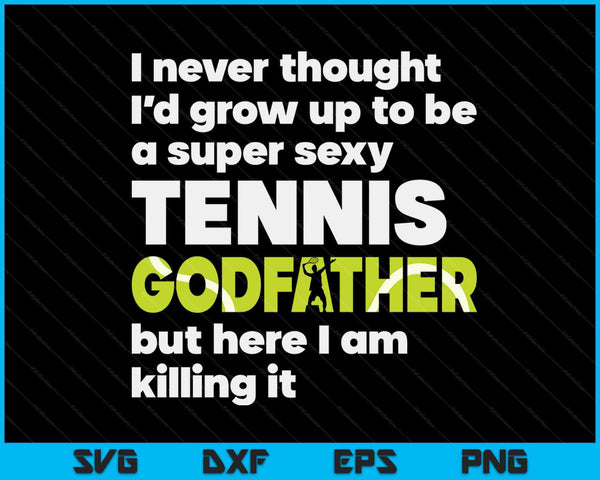 Een super sexy tennis peetvader maar hier ben ik vaders dag SVG PNG digitale snijbestanden 