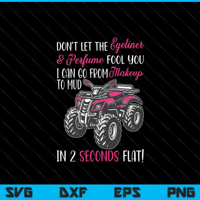 Bike riding girl for all-terrain four wheeler SVG PNG cut file for Cricut