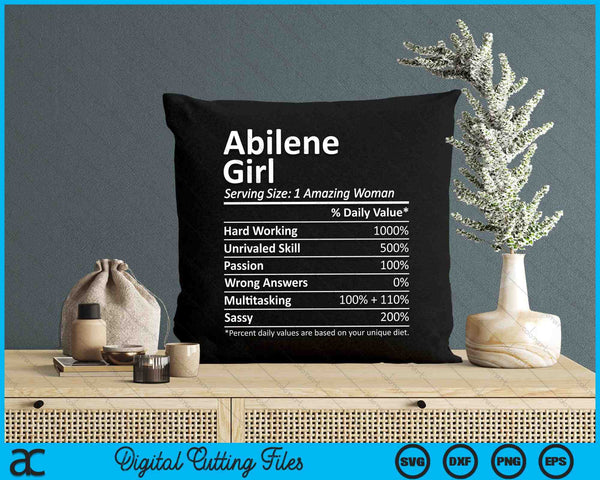 Abilene Girl TX Texas Funny City Home Roots SVG PNG digitaal snijden-bestand