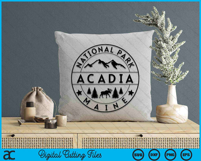 Acadia National Park Maine Moose Nature Hiking Outdoors SVG PNG Digital Cutting Files
