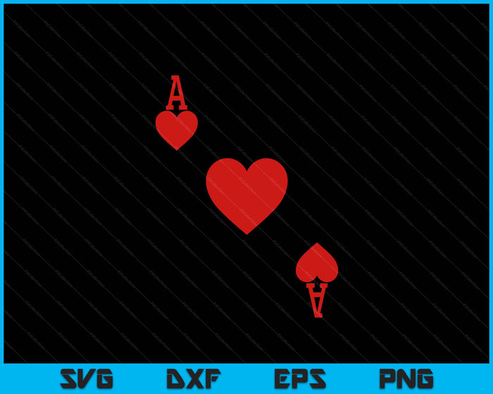 Ace Of Hearts Costume Halloween Deck Of Cards SVG PNG Digital Printable Files