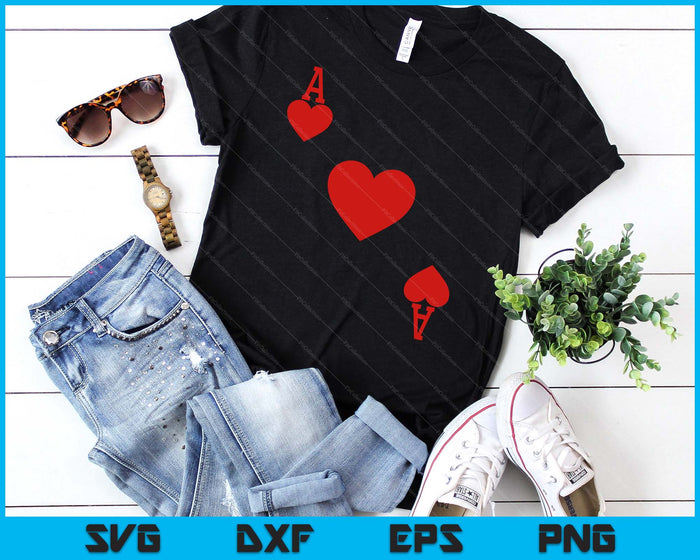 Ace Of Hearts Costume Halloween Deck Of Cards SVG PNG Digital Printable Files