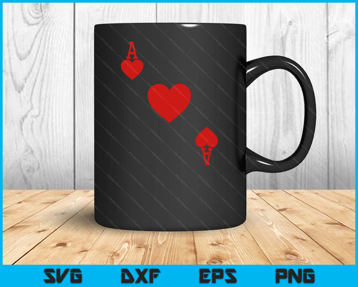 Ace Of Hearts Costume Halloween Deck Of Cards SVG PNG Digital Printable Files