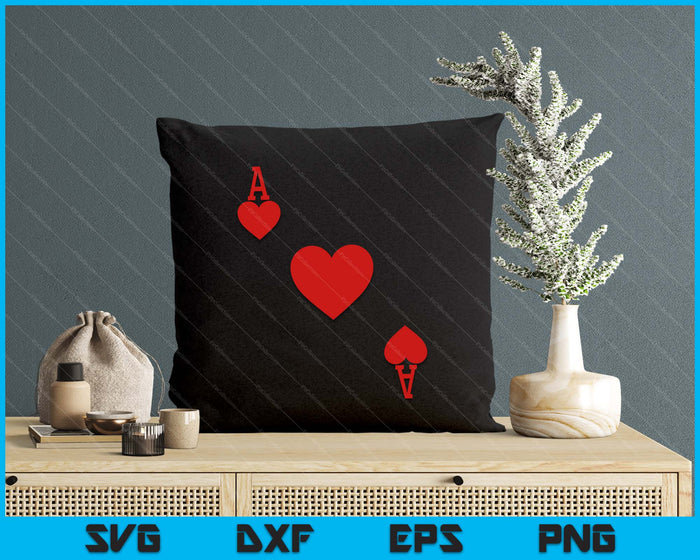 Ace Of Hearts Costume Halloween Deck Of Cards SVG PNG Digital Printable Files